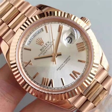 rolex replica day date swiss mens gold watch|best rolex copies swiss made.